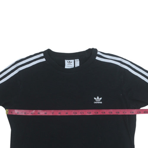 Adidas Womens Black Long Sleeve Crew Neck Sweatshirt Size M