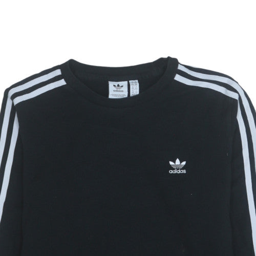 Adidas Womens Black Long Sleeve Crew Neck Sweatshirt Size M