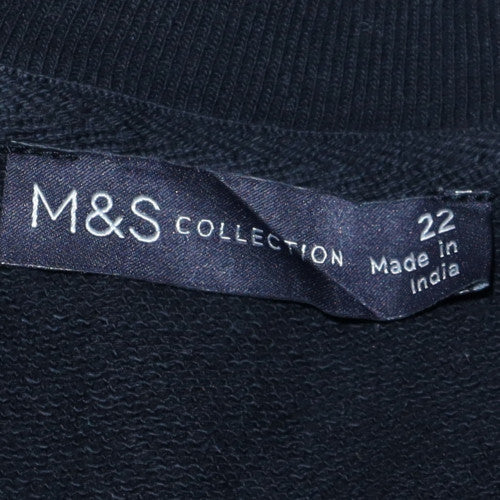 Marks and Spencer Womens Black Tie Dye Pullover Sweatshirt Size 22