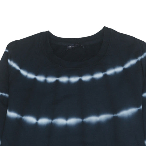 Marks and Spencer Womens Black Tie Dye Pullover Sweatshirt Size 22