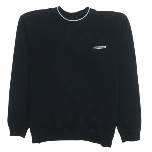 Reebok Men's Black Cotton Crew Neck Pullover Sweatshirt L