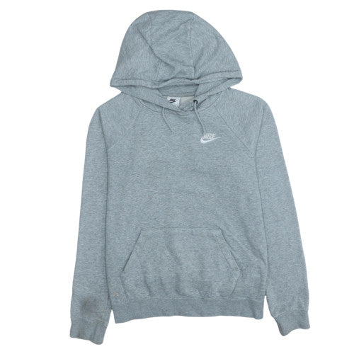 Nike Womens Grey XS Pullover Hoodie with Logo Front Pocket