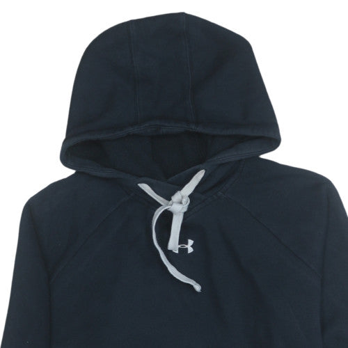 Under Armour Men's Black Pullover Hoodie Size M Fleece Logo