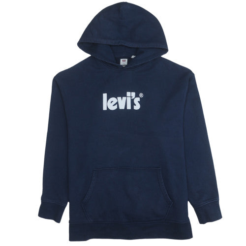 Levi's Men's Blue XL Pullover Hoodie Relaxed Fit Logo Sweatshirt