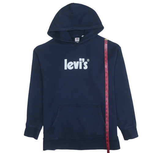 Levi's Men's Blue XL Pullover Hoodie Relaxed Fit Logo Sweatshirt