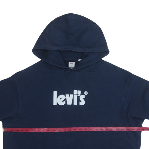 Levi's Men's Blue XL Pullover Hoodie Relaxed Fit Logo Sweatshirt