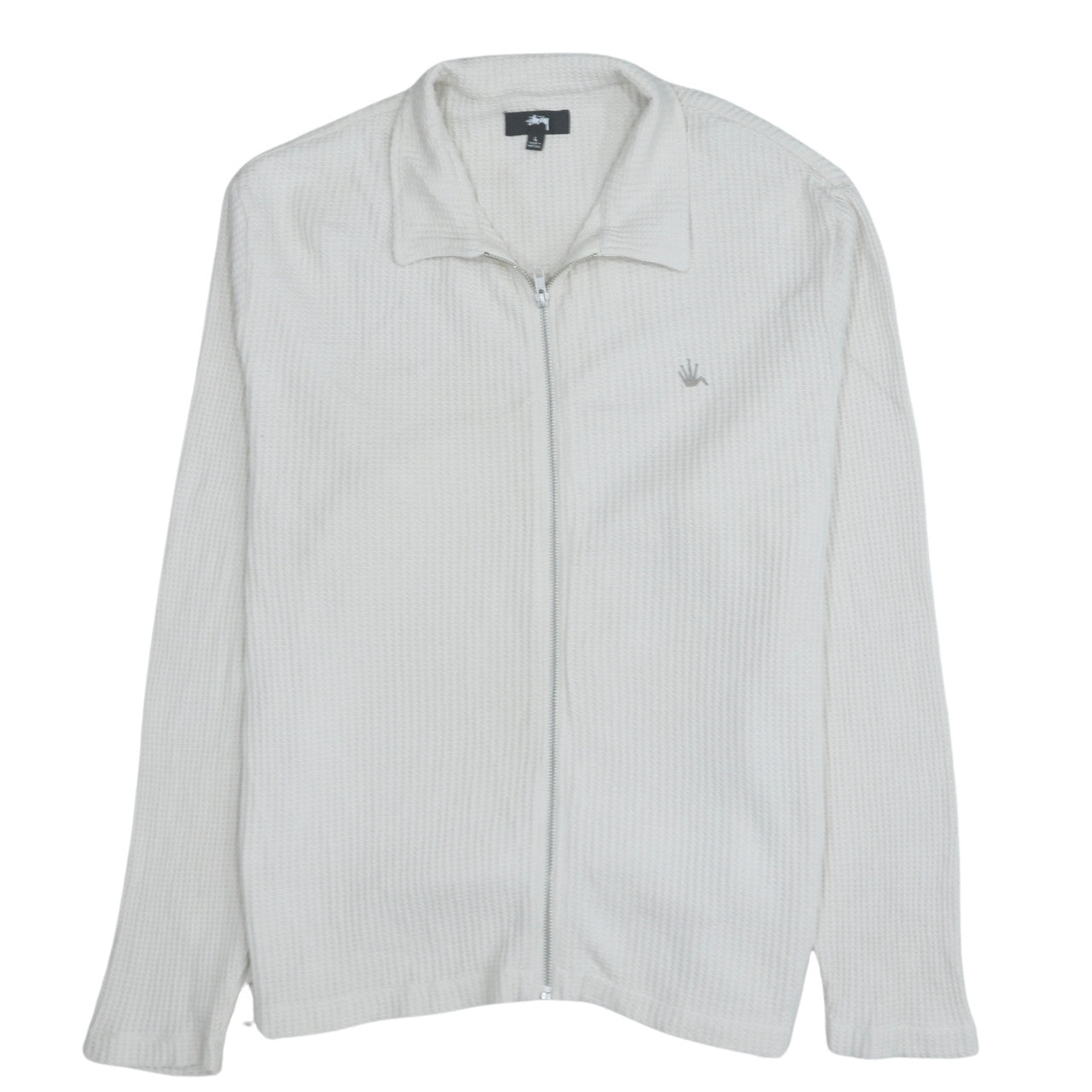 Stussy Men’s Beige Cotton Full Zip Track Jacket Size L