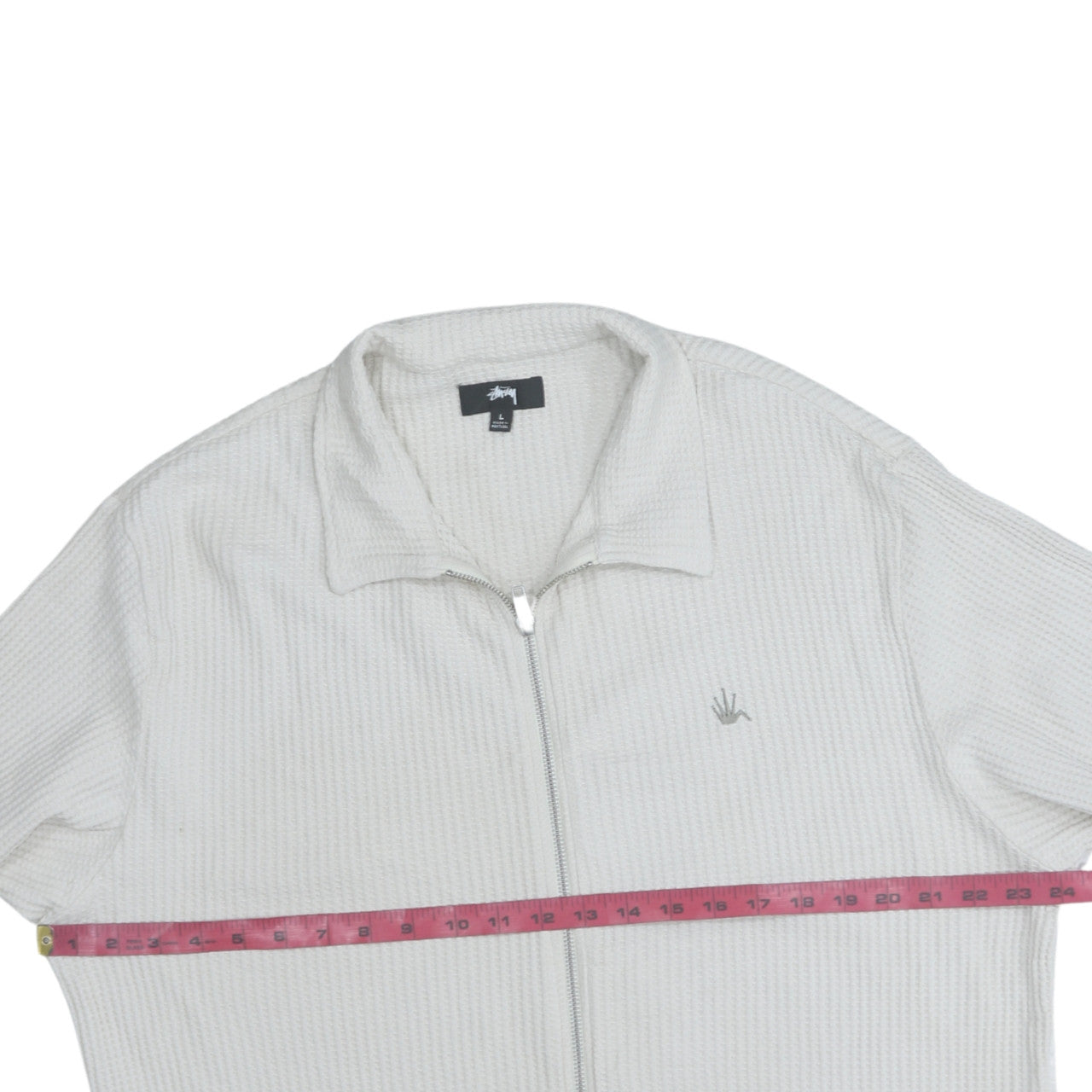 Stussy Men’s Beige Cotton Full Zip Track Jacket Size L