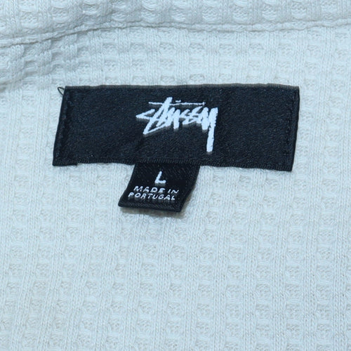 Stussy Men’s Beige Cotton Full Zip Track Jacket Size L
