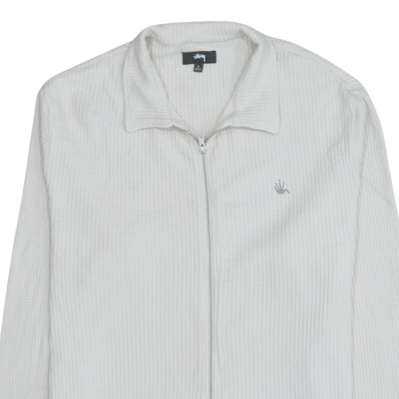 Stussy Men’s Beige Cotton Full Zip Track Jacket Size L