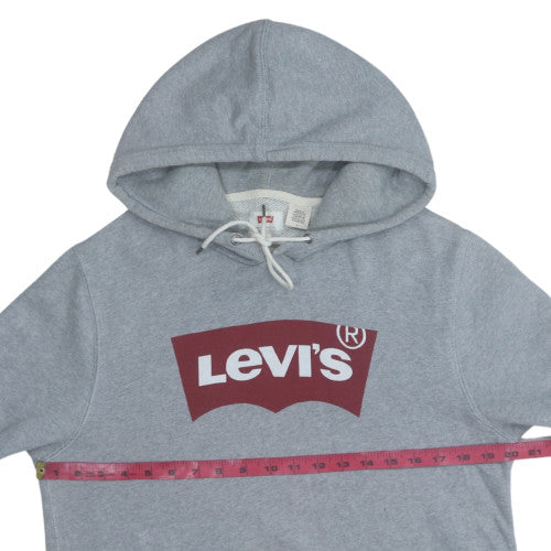 Levi's Men's Grey Pullover Hoodie M Graphic Print Cotton Blend