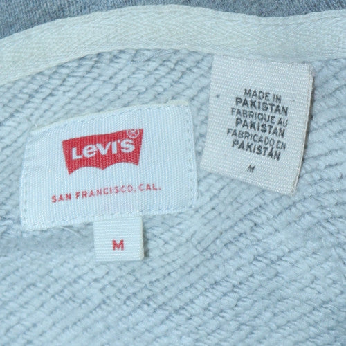 Levi's Men's Grey Pullover Hoodie M Graphic Print Cotton Blend