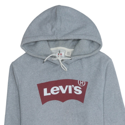 Levi's Men's Grey Pullover Hoodie M Graphic Print Cotton Blend