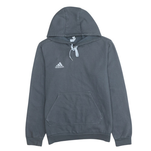 Adidas Men’s Grey Pullover Hoodie Size S Regular Fit Sportswear