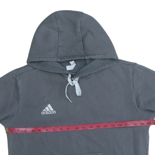 Adidas Men’s Grey Pullover Hoodie Size S Regular Fit Sportswear