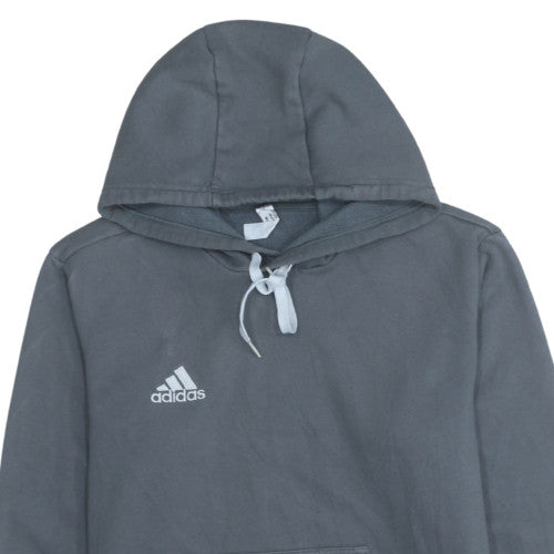Adidas Men’s Grey Pullover Hoodie Size S Regular Fit Sportswear