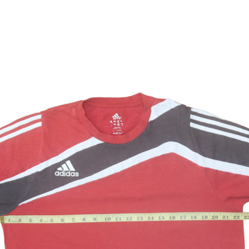 Adidas Men's Red Short Sleeve Crew Neck Graphic T-Shirt 2XL