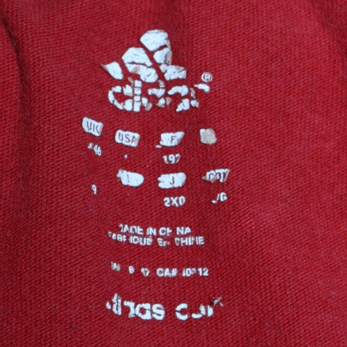 Adidas Men's Red Short Sleeve Crew Neck Graphic T-Shirt 2XL