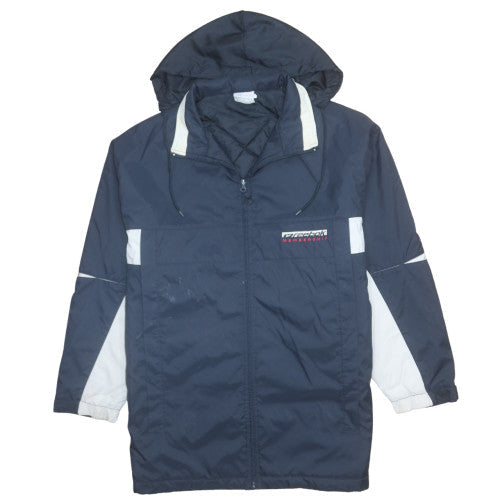 Reebok Mens Navy 2XL Hooded Windbreaker Jacket with Full Zip