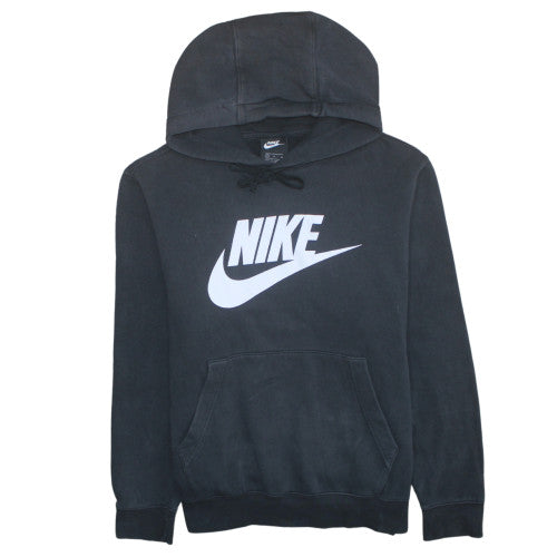 Nike Mens Black Medium Pullover Hoodie Graphic Logo Sweatshirt