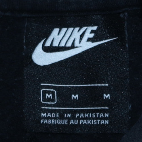 Nike Mens Black Medium Pullover Hoodie Graphic Logo Sweatshirt
