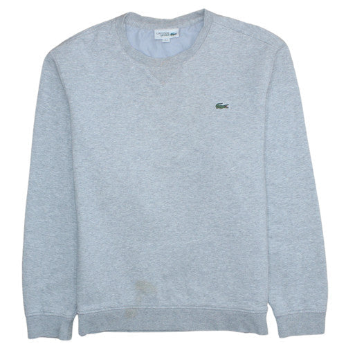Lacoste Sport Men's Grey Crew Neck Pullover Sweatshirt Size L