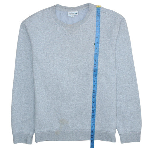 Lacoste Sport Men's Grey Crew Neck Pullover Sweatshirt Size L