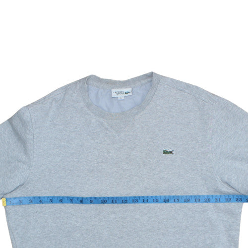 Lacoste Sport Men's Grey Crew Neck Pullover Sweatshirt Size L