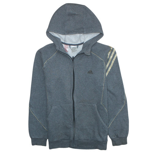 Adidas Mens Grey XL Full Zip Hoodie Sweatshirt Sportswear