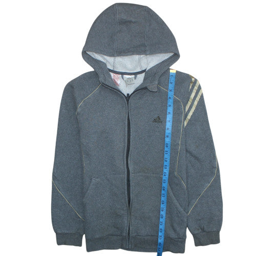 Adidas Mens Grey XL Full Zip Hoodie Sweatshirt Sportswear