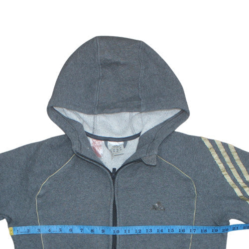 Adidas Mens Grey XL Full Zip Hoodie Sweatshirt Sportswear