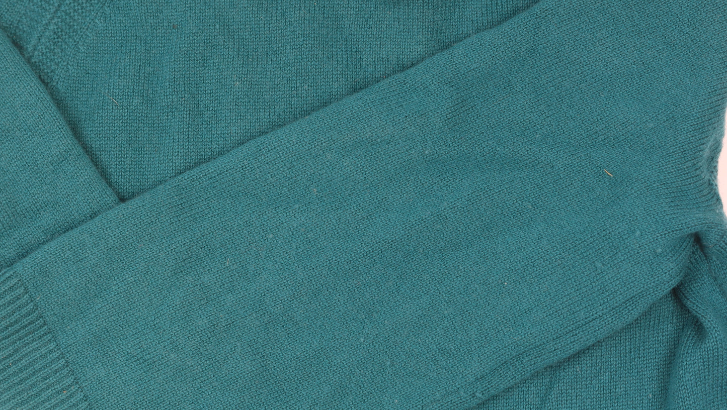 Jaeger Women’s Green Wool Cashmere Mock Neck Jumper Size S