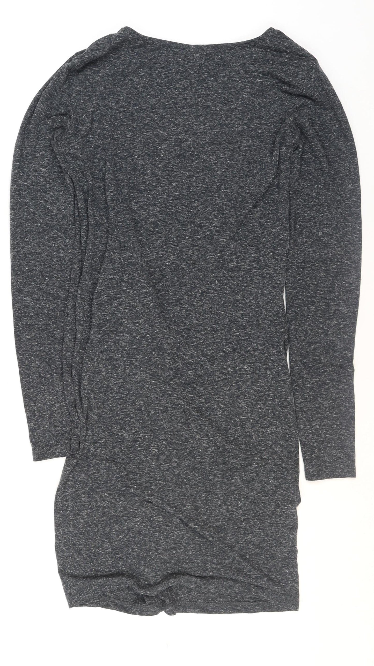 Jacqueline de Yong Women's Grey Long Sleeve Shift Dress Size S