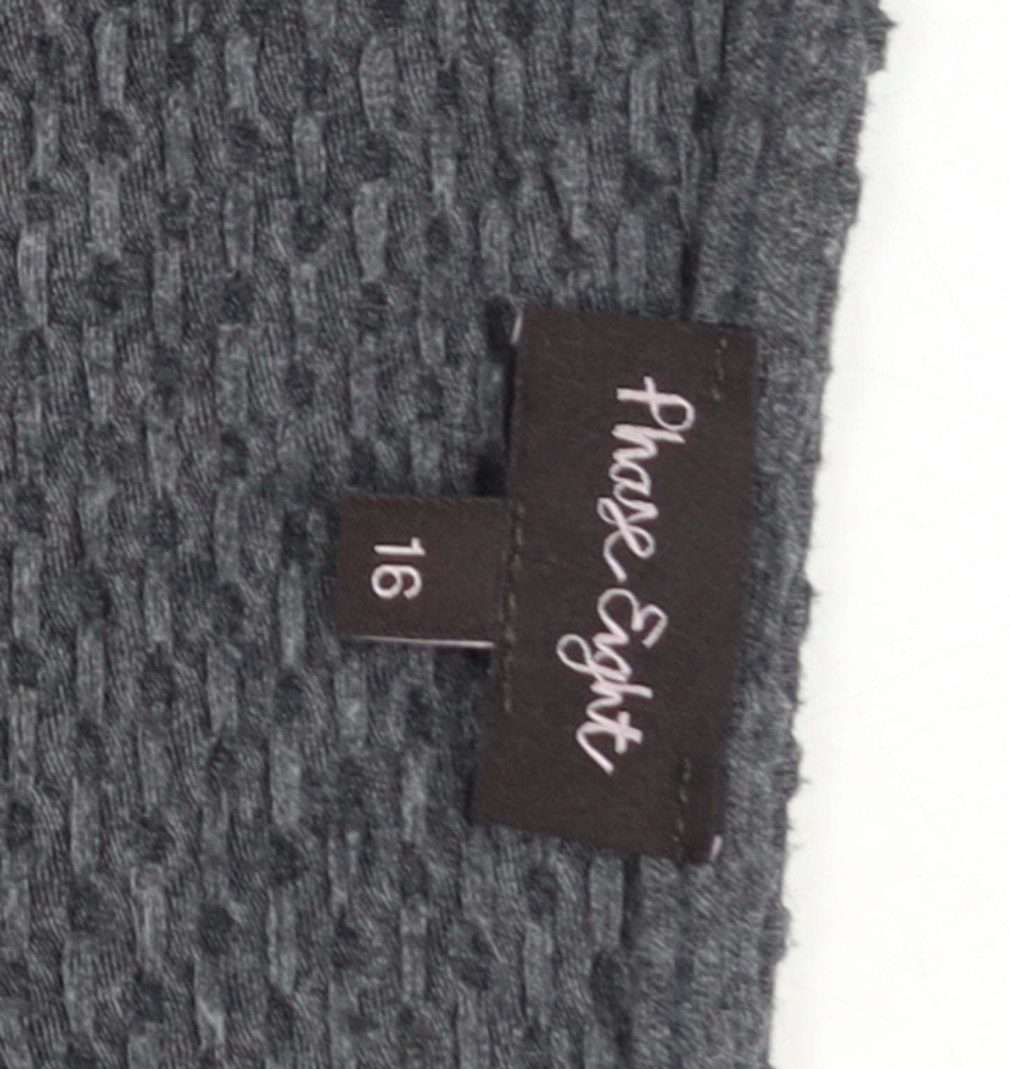 Phase Eight Women Grey Size 16 Sheath Twist Front Knit Dress