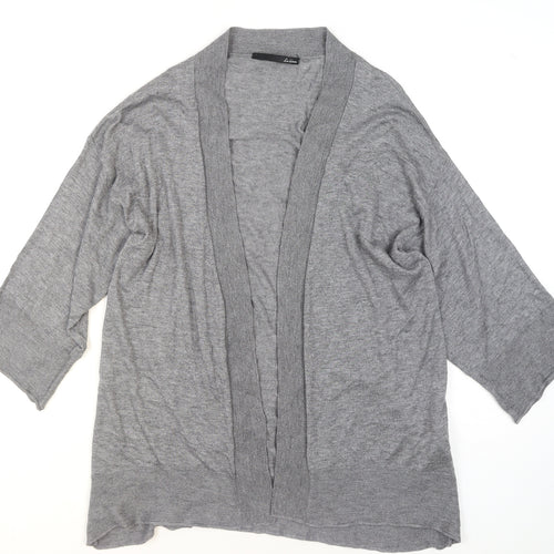 Le Comte Women's Grey 3/4 Sleeve Knit Cardigan Size 12