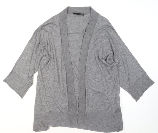 Le Comte Women's Grey 3/4 Sleeve Knit Cardigan Size 12
