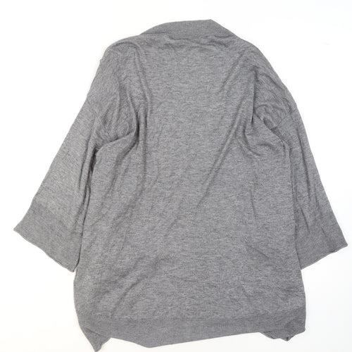 Le Comte Women's Grey 3/4 Sleeve Knit Cardigan Size 12