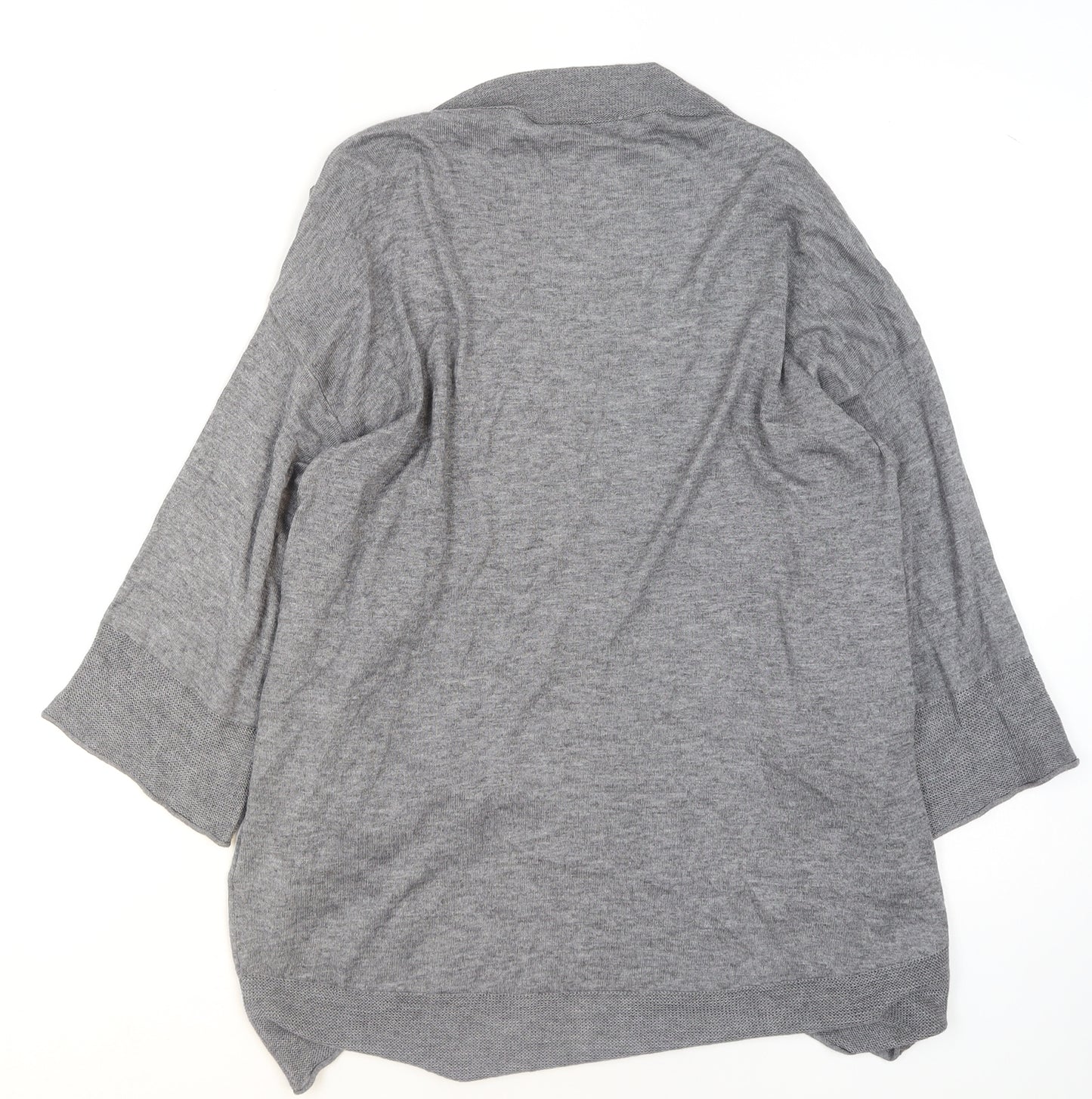 Le Comte Women's Grey 3/4 Sleeve Knit Cardigan Size 12