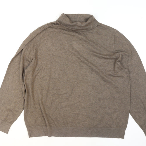 Peacocks Womens Brown Roll Neck Long Sleeve Jumper Size 24