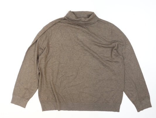 Peacocks Womens Brown Roll Neck Long Sleeve Jumper Size 24