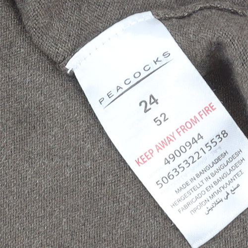Peacocks Womens Brown Roll Neck Long Sleeve Jumper Size 24