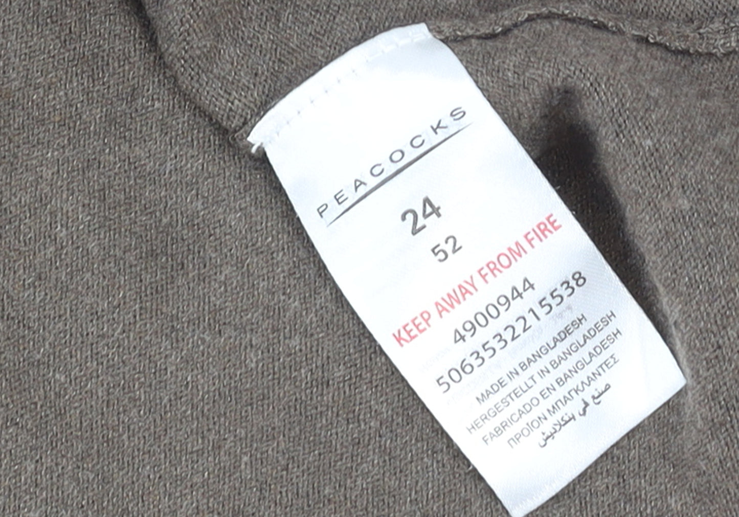 Peacocks Womens Brown Roll Neck Long Sleeve Jumper Size 24