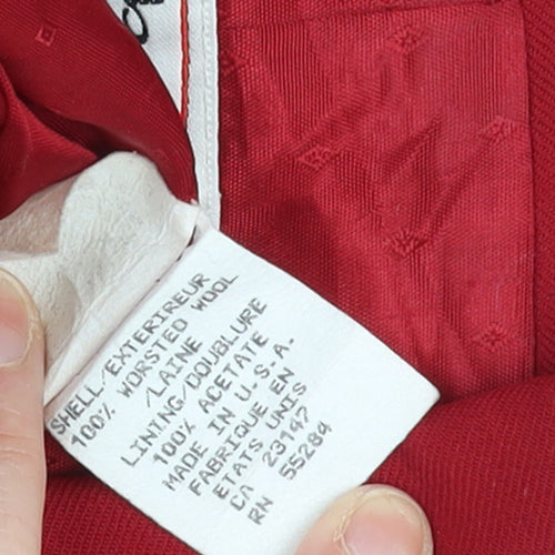 Talbots Women's Red Wool Petite Blazer Jacket Size 2P