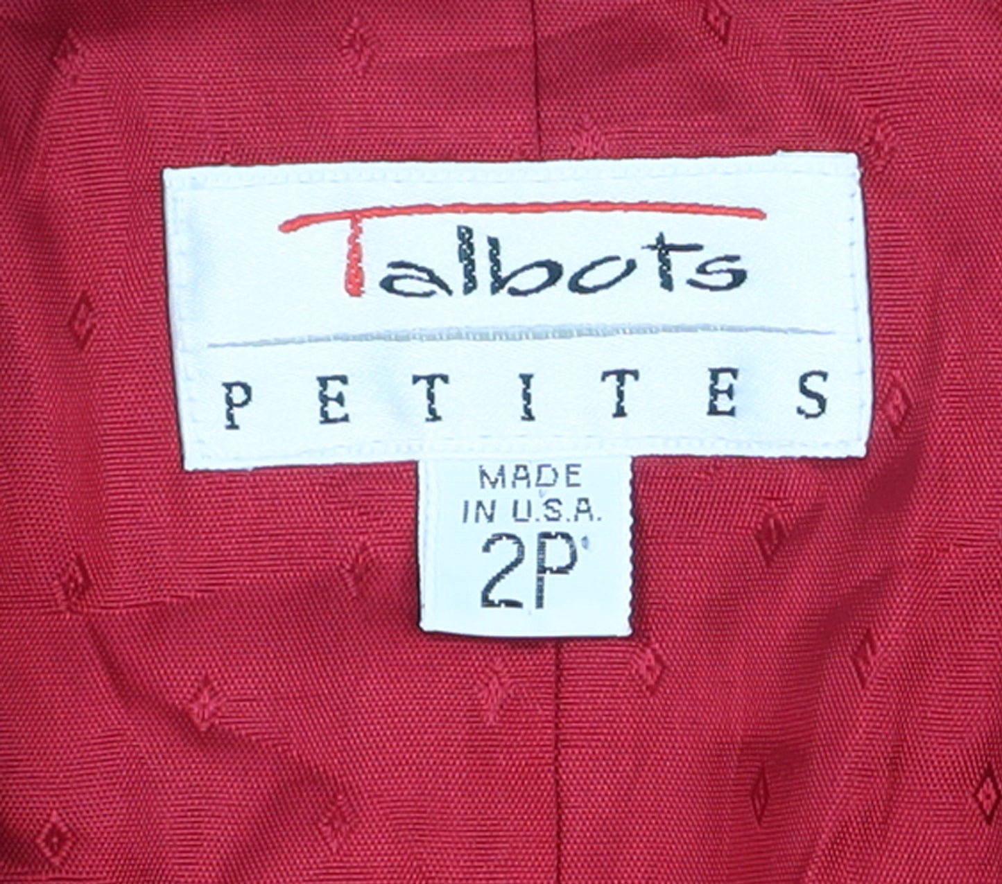 Talbots Women's Red Wool Petite Blazer Jacket Size 2P
