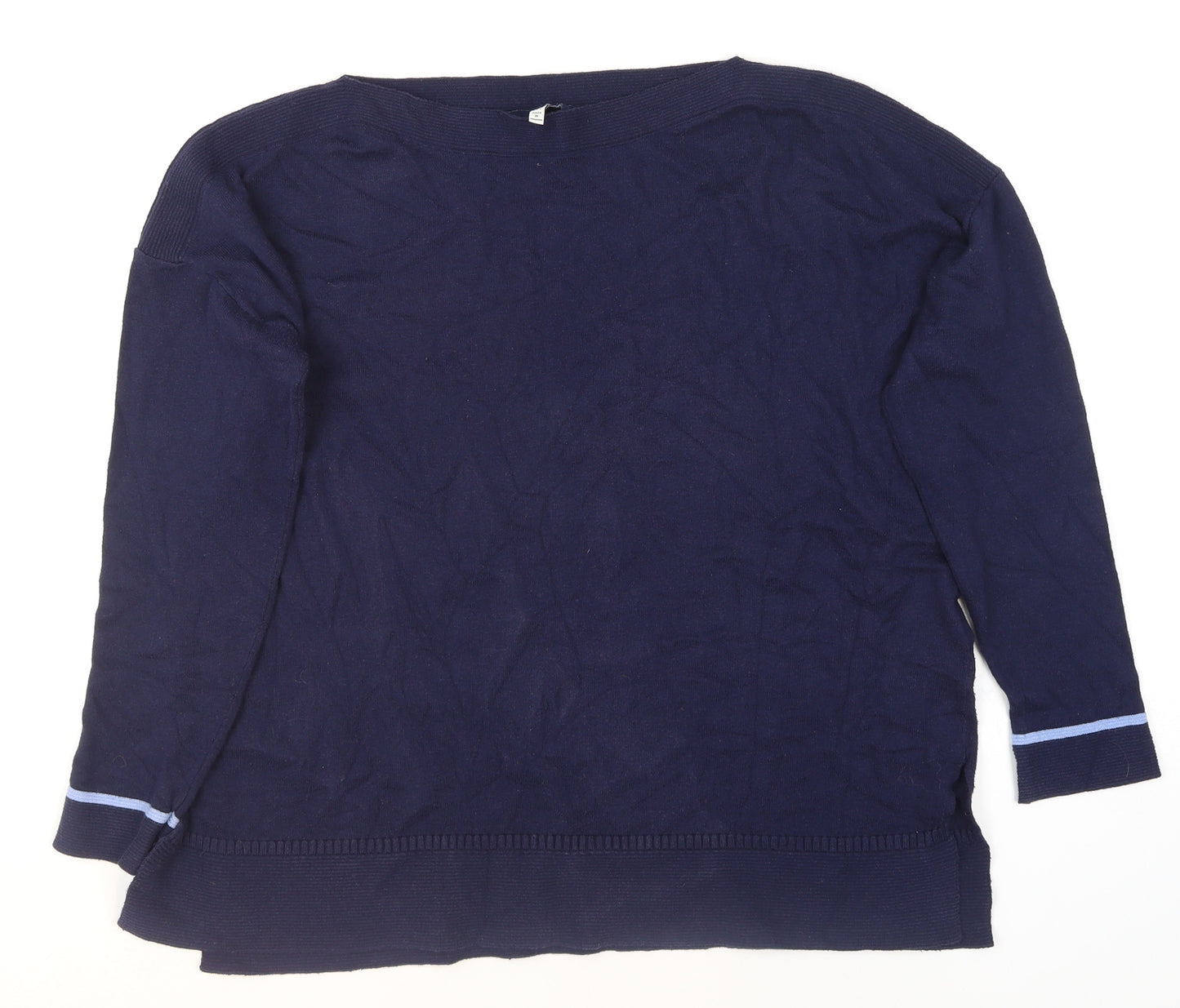 Joules Women’s Blue Cotton Wool Boat Neck Jumper UK 8