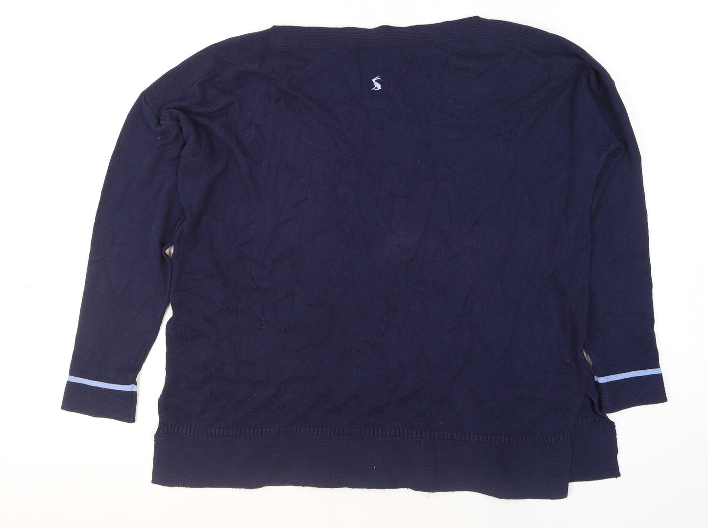 Joules Women’s Blue Cotton Wool Boat Neck Jumper UK 8