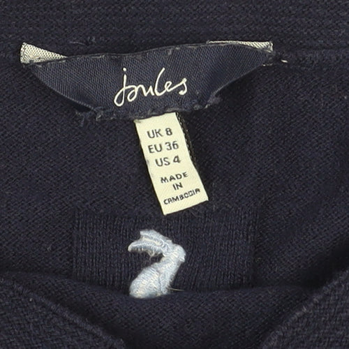 Joules Women’s Blue Cotton Wool Boat Neck Jumper UK 8