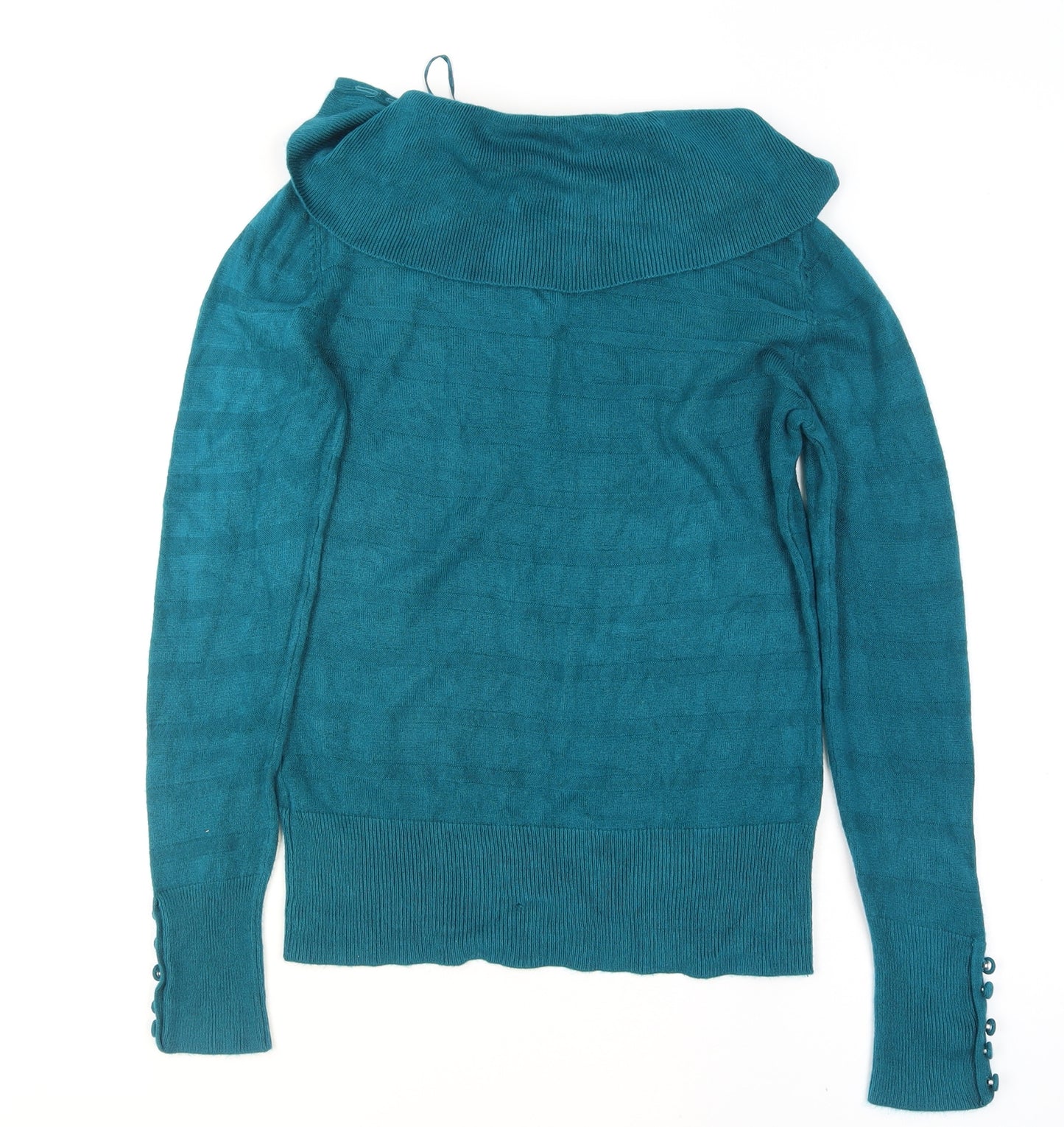 Debenhams Women’s Green Cowl Neck Long Sleeve Knit Jumper Size 10