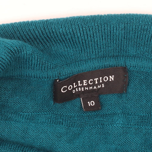 Debenhams Women’s Green Cowl Neck Long Sleeve Knit Jumper Size 10