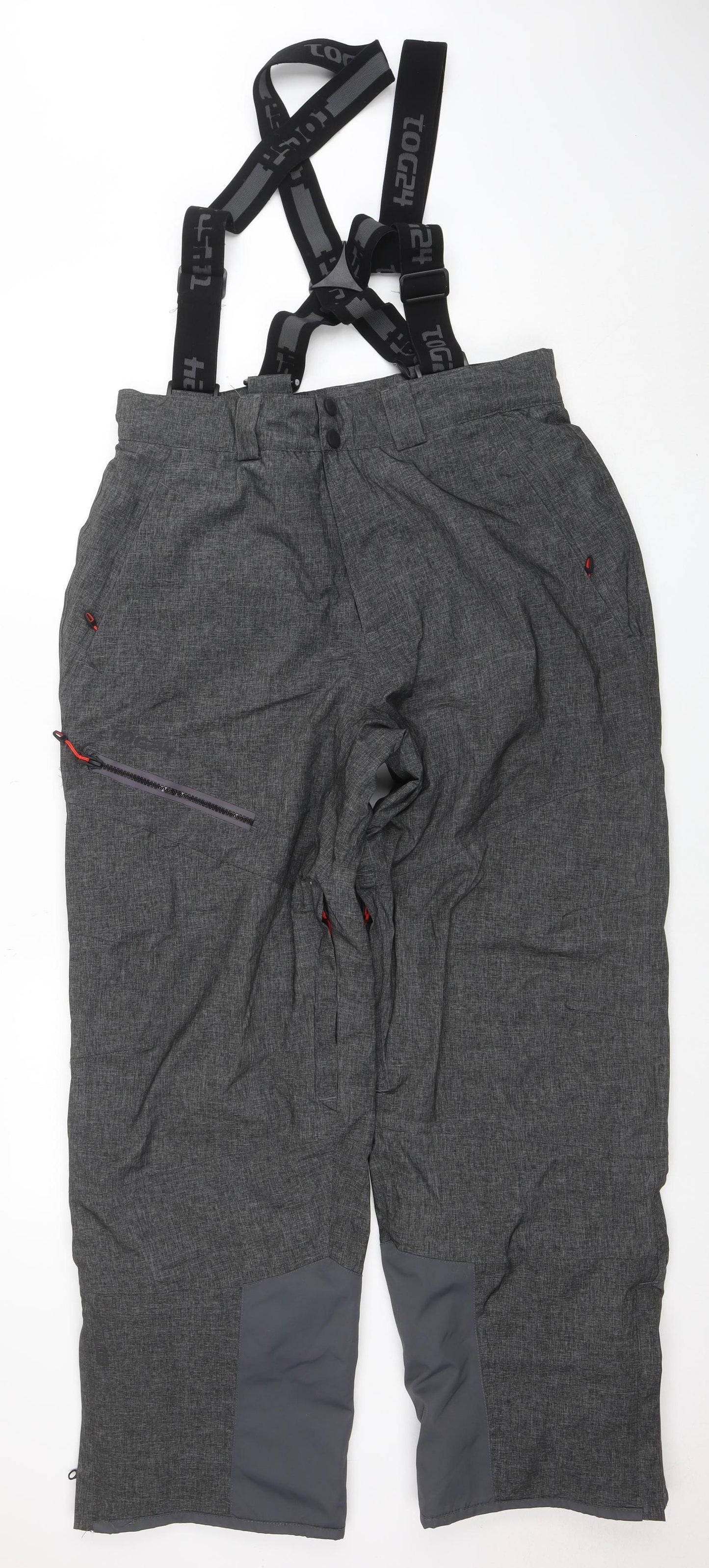 TOG24 Men Grey Waterproof Insulated Snow Pants M